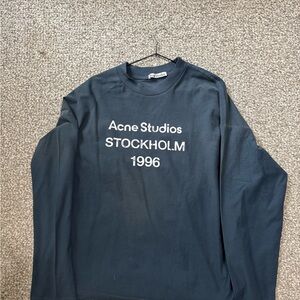 Acne Studios Navy Long Sleeve Tee